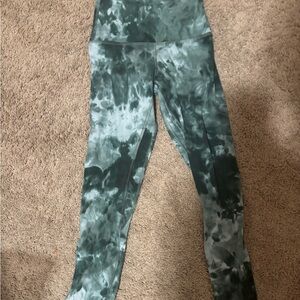 Tie-Dye Green Active Leggings